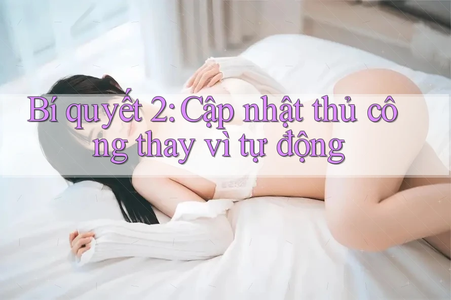 Bí quyết 2: Cập nhật thủ công thay vì tự động
