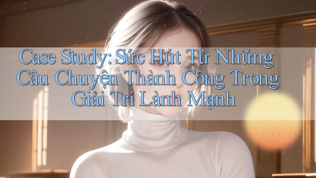 Case Study: Sức Hút Từ Những Câu Chuyện Thành Công Trong Giải Trí Lành Mạnh Case Study: Sức Hút Từ Những Câu Chuyện Thành Công Trong Giải Trí Lành Mạnh